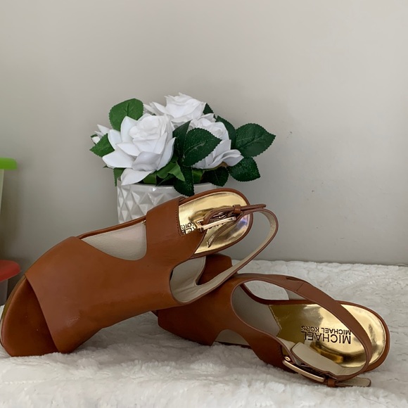 MICHAEL Kors Josephine Leather Peep Toe Wedges - Picture 10 of 13